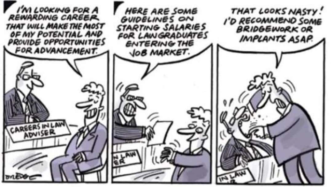 Law graduates paid less than dentists and chemical engineers