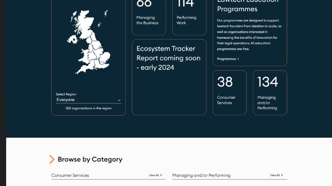 LawtechUK Launches Lawtech Ecosystem Tracker Featuring 350+ Companies