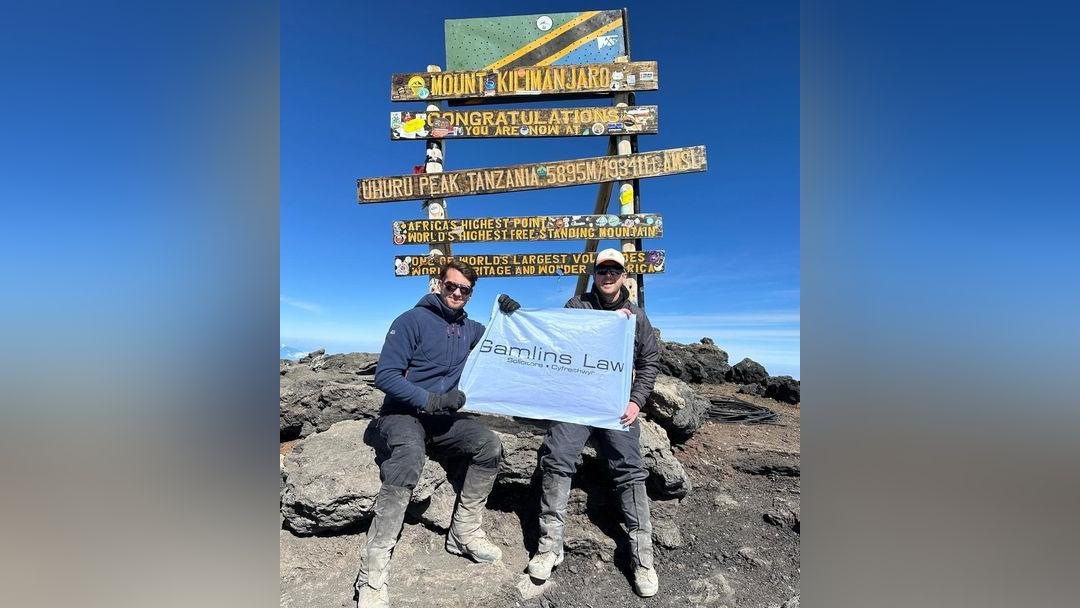 Gamlins law duo conquer Kilimanjaro