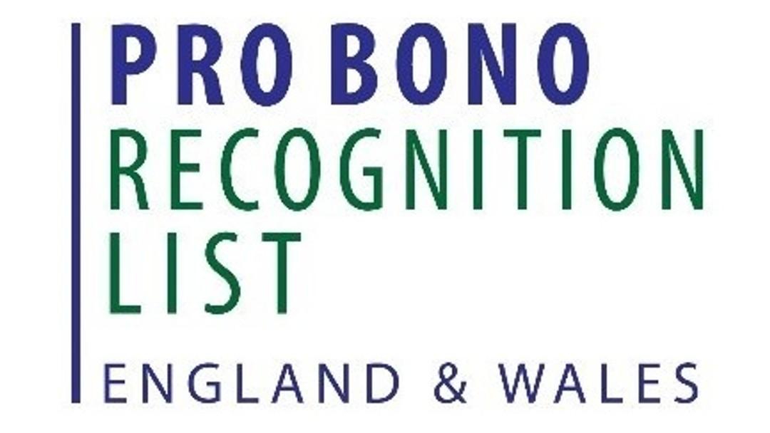 Over 3,500 solicitors and barristers across England & Wales celebrated in inaugural Pro Bono Recognition List endorsed by Lady Chief Justice