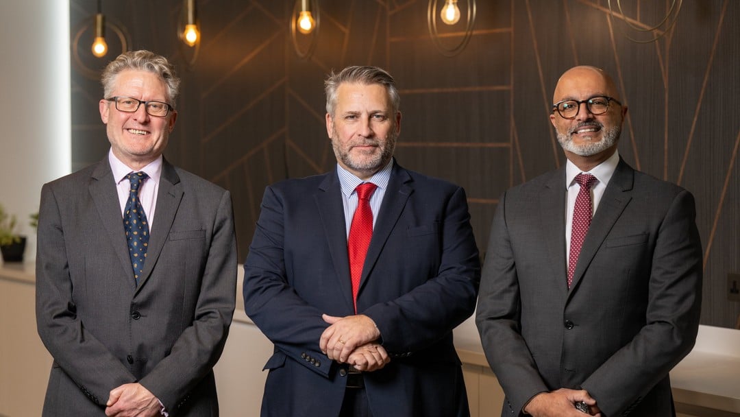 L-R: Nigel Adams Andrew Cromby and Rehman Noormohamed