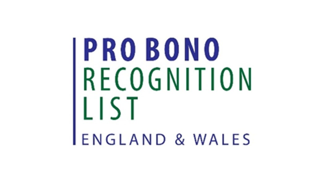 Pro bono recognition list returns