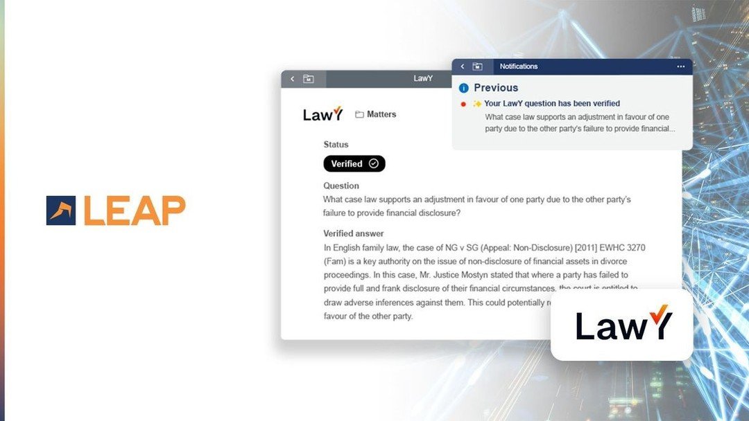 LEAP launches matter AI providing instant answers from matters for legal professionals