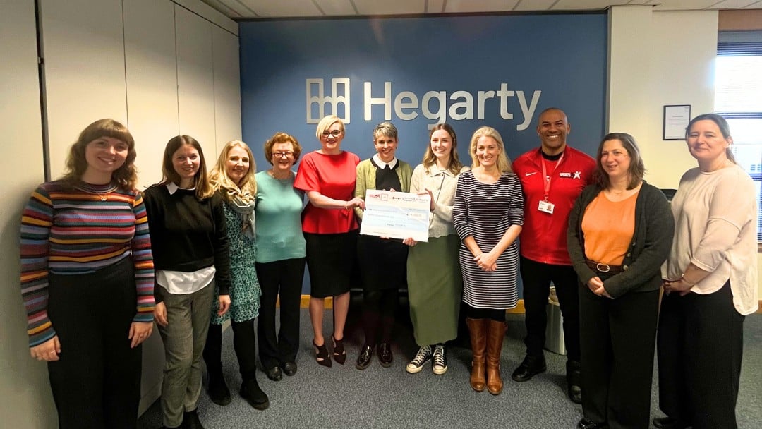 Hegarty donates to local charities