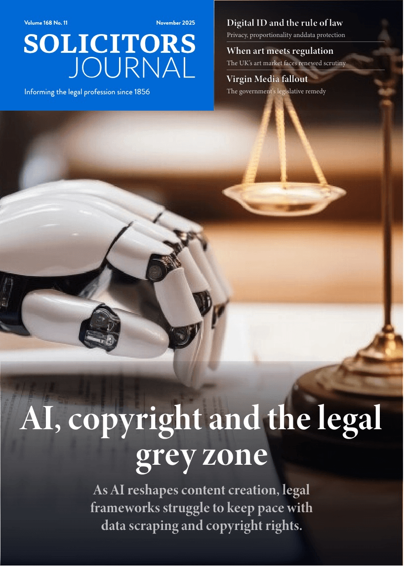 Solicitors Journal November 2025 Cover